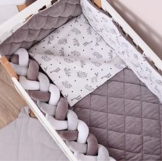 Дитячий постільний комплект Baby Veres Velour Graphic animals (5 одиниць), бавовна-велюр